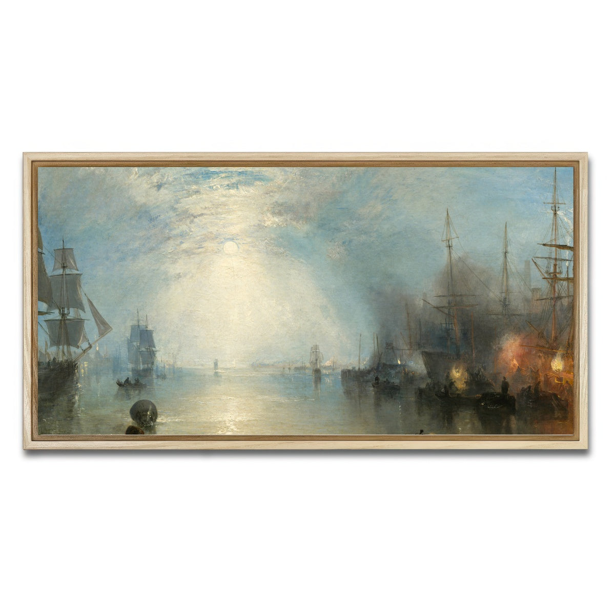 AUTO-MOCKUP WHITE | Keelmen Heaving in Coals by Moonlight | 1 Piece | Natural Framed Canvas | group=2x1