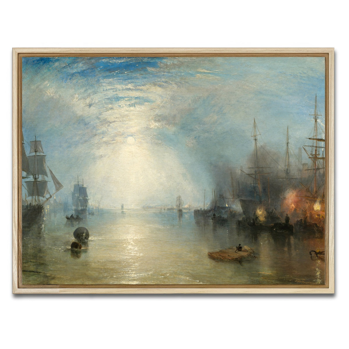 AUTO-MOCKUP WHITE | Keelmen Heaving in Coals by Moonlight | 1 Piece | Natural Framed Canvas | group=4x3