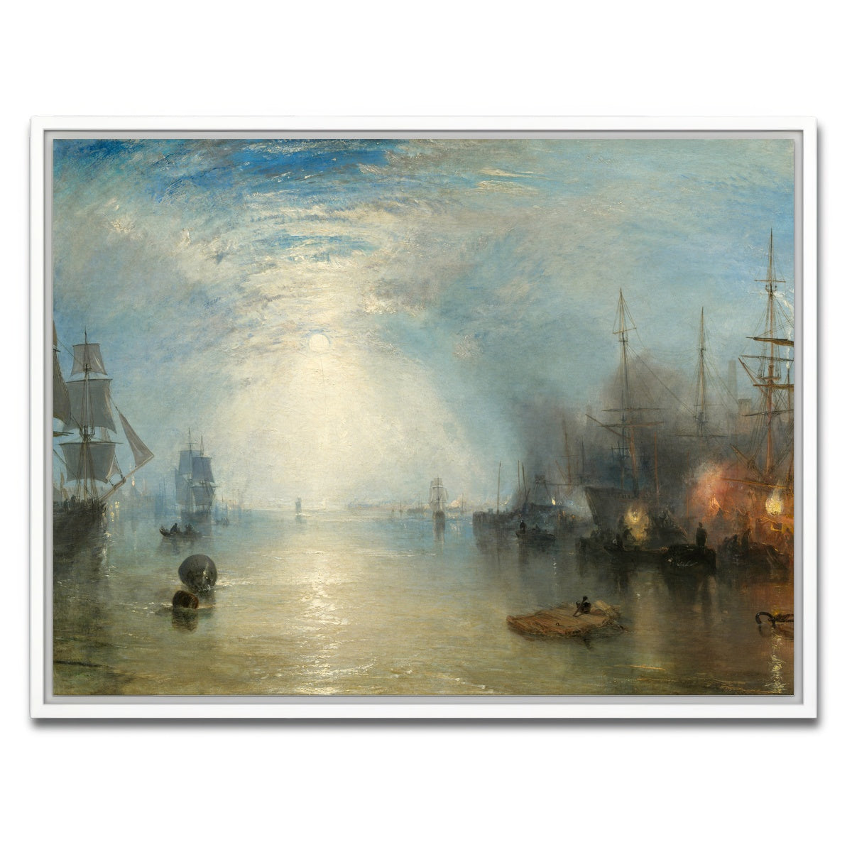 AUTO-MOCKUP WHITE | Keelmen Heaving in Coals by Moonlight | 1 Piece | White Framed Canvas | group=4x3