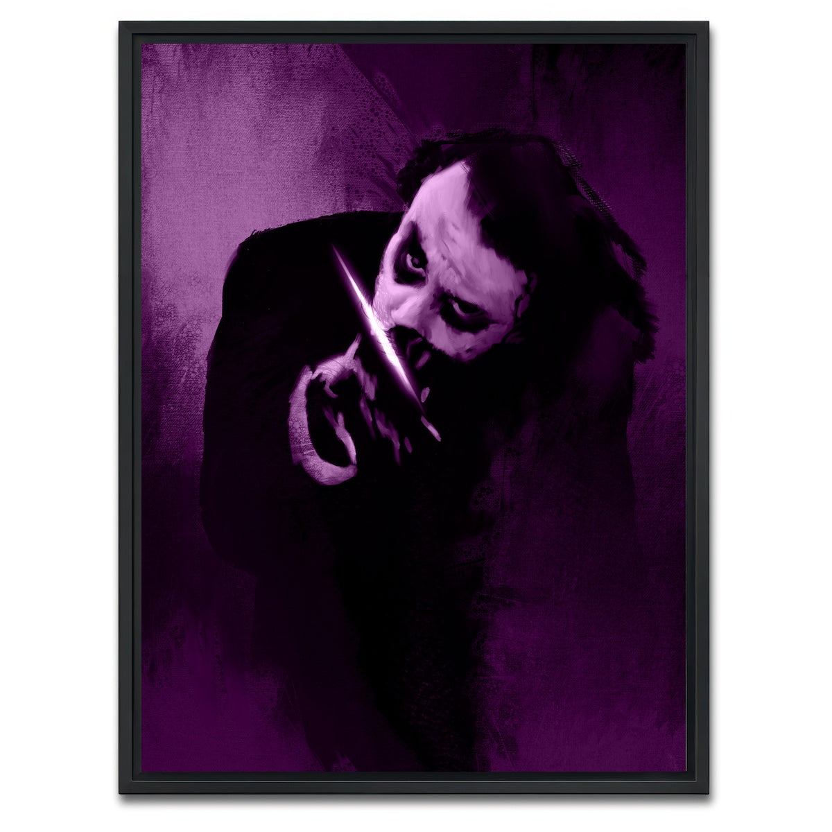 AUTO-MOCKUP WHITE | Knife Clown | 1 Piece | Black Framed Canvas | group=3x4