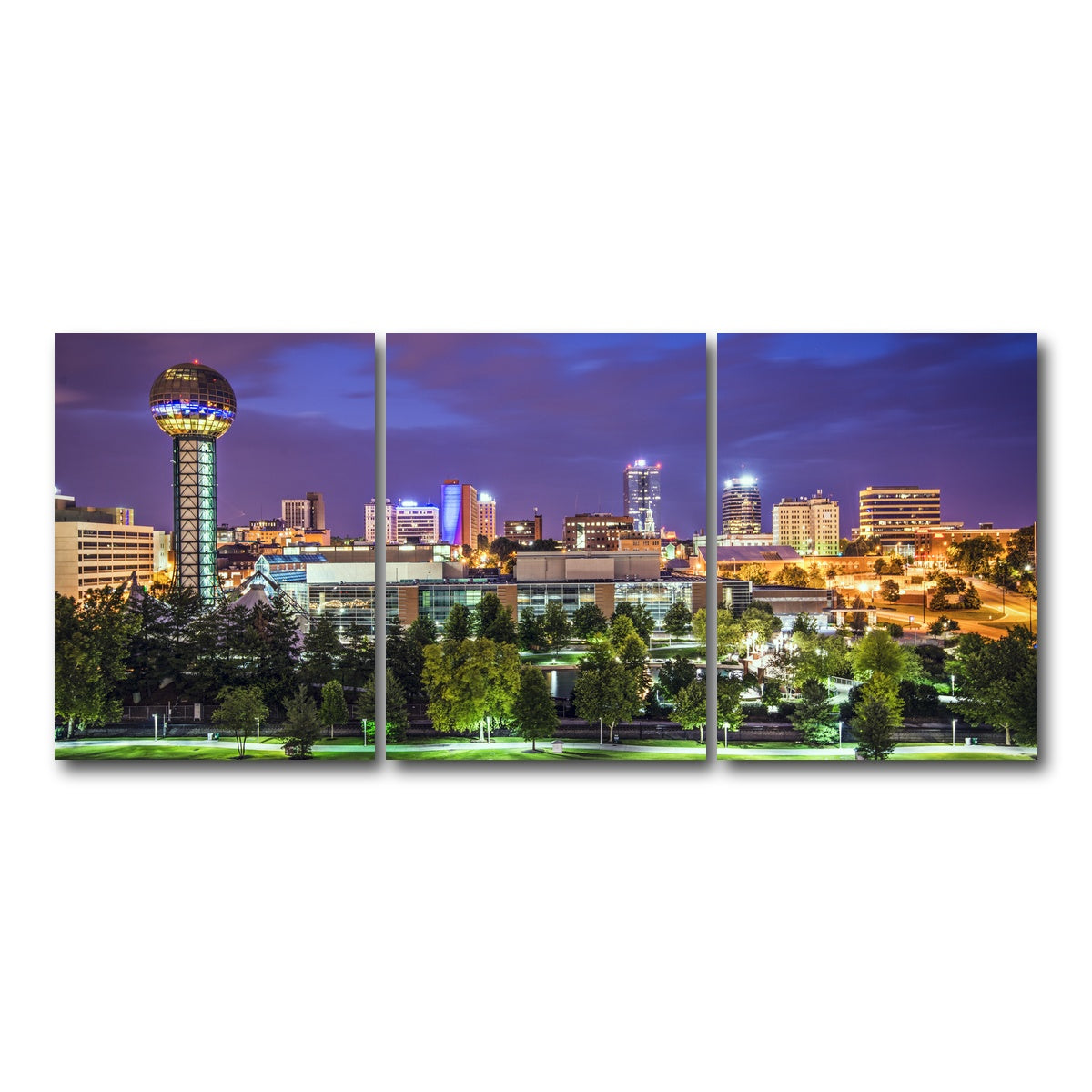 AUTO-MOCKUP WHITE | Knoxville Downtown | 3 Piece | Gallery Wrap Canvas | group=18x24