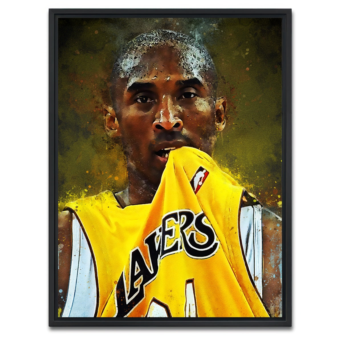 AUTO-MOCKUP WHITE | Kobe Bryant Paint | 1 Piece | Black Framed Canvas | group=3x4