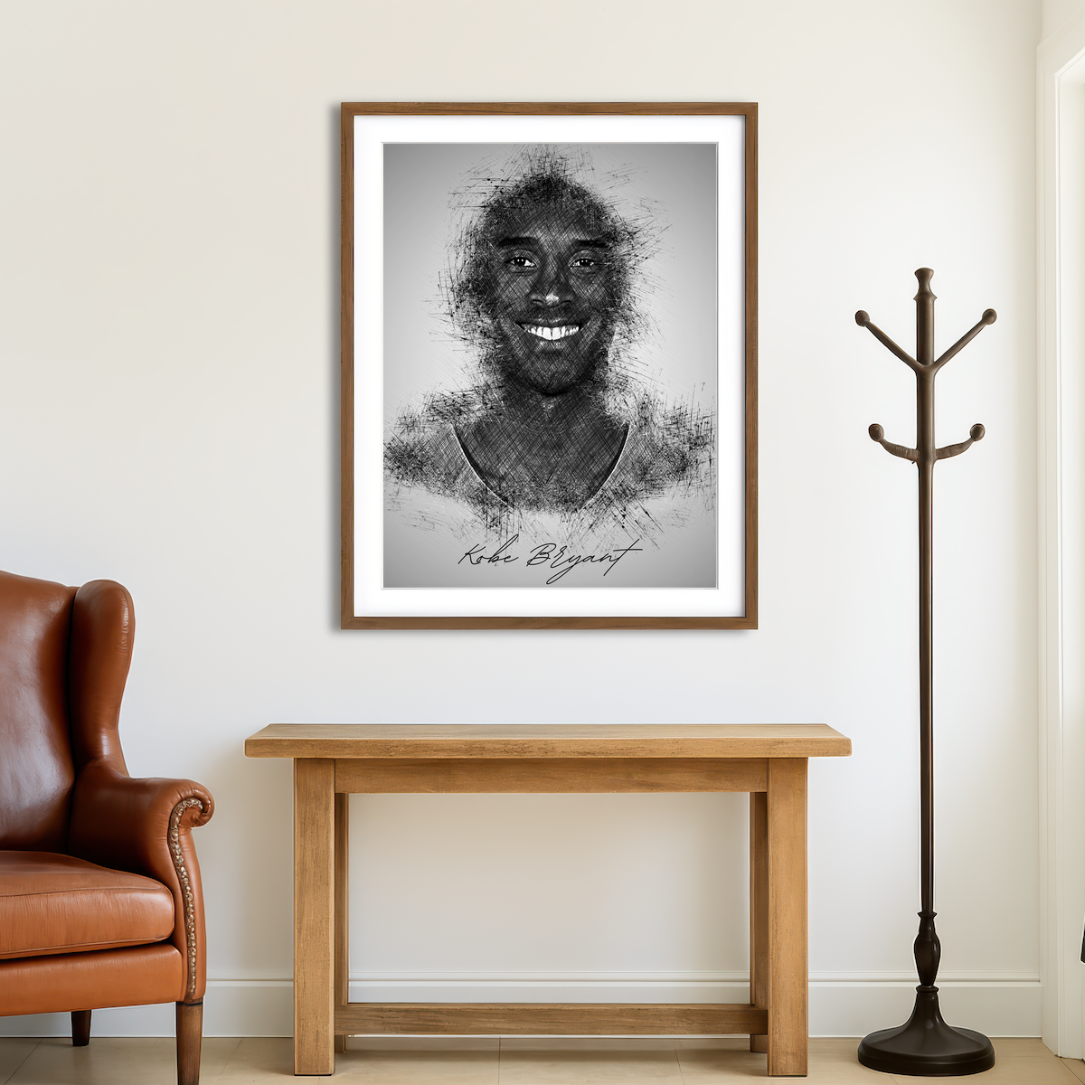 AUTO-MOCKUP ROOM | Kobe Bryant Wall Art