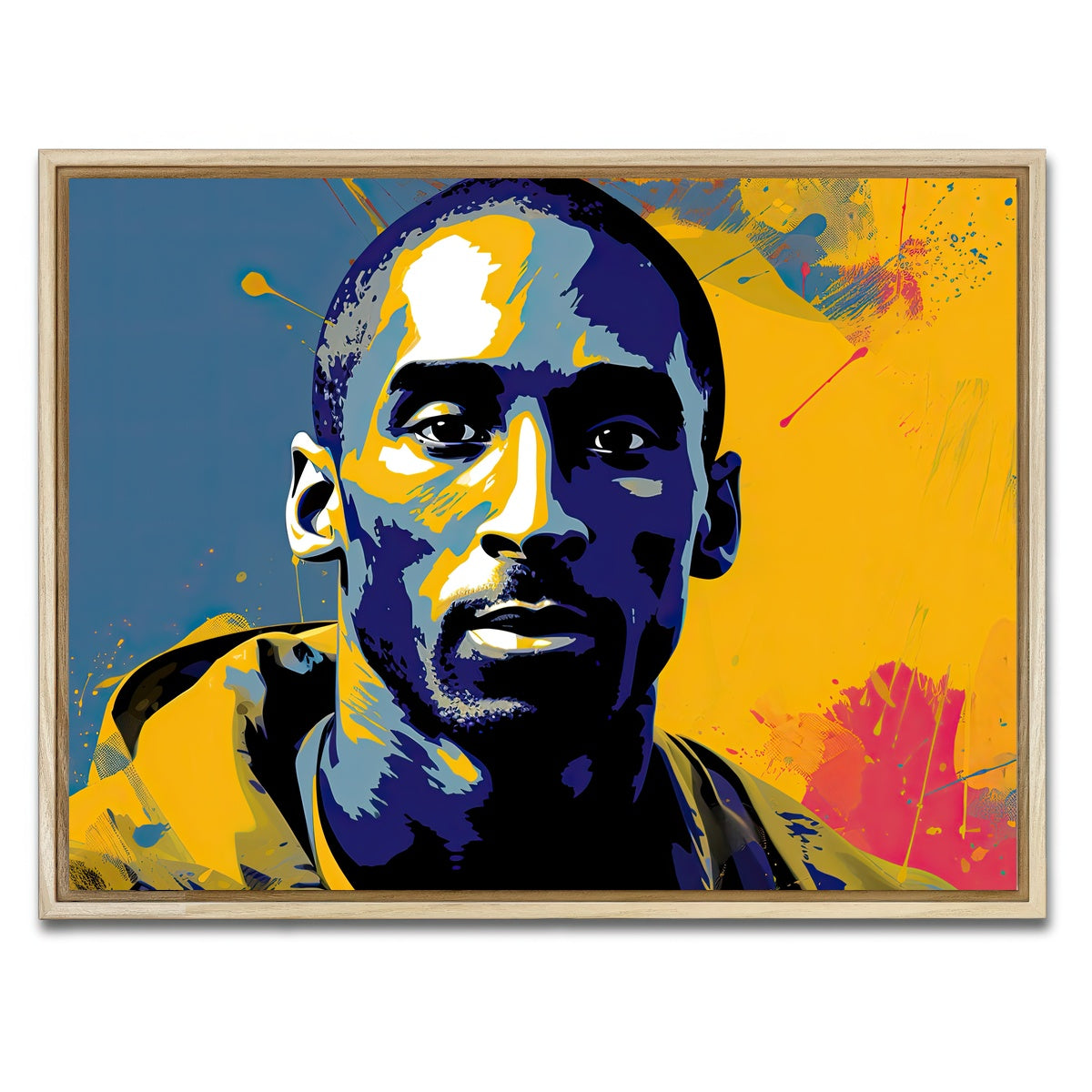 AUTO-MOCKUP WHITE | Kobe Warhol style | 1 Piece | Natural Framed Canvas | group=4x3