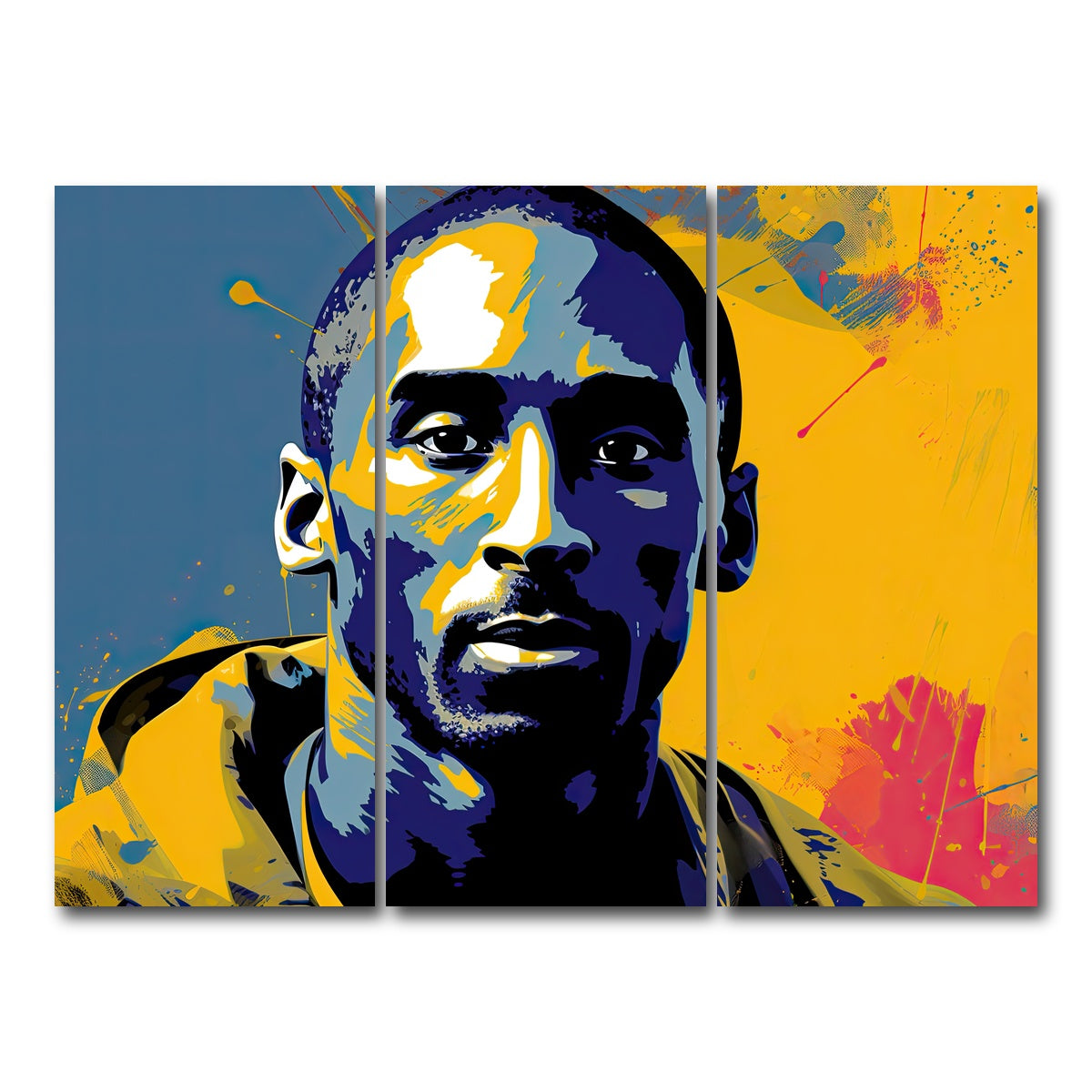 AUTO-MOCKUP WHITE | Kobe Warhol style | 3 Piece | Gallery Wrap Canvas | group=8x18