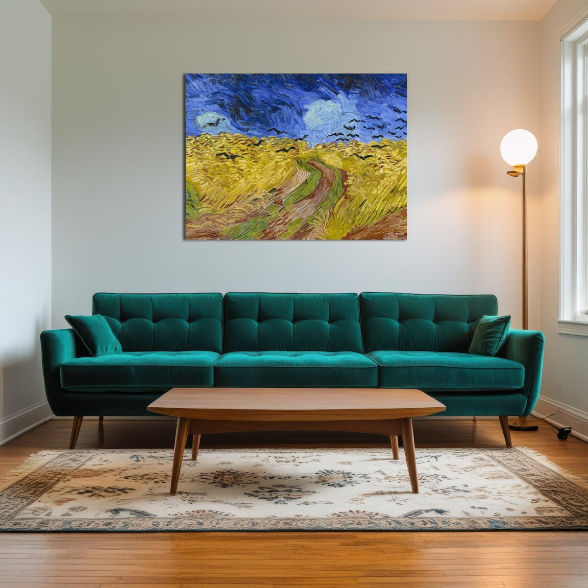 AUTO-MOCKUP ROOM | Korenveld met kraaien