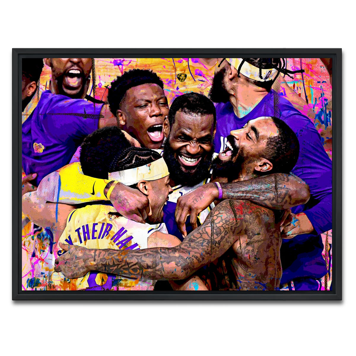 AUTO-MOCKUP WHITE | LA Celebration | 1 Piece | Black Framed Canvas | group=4x3