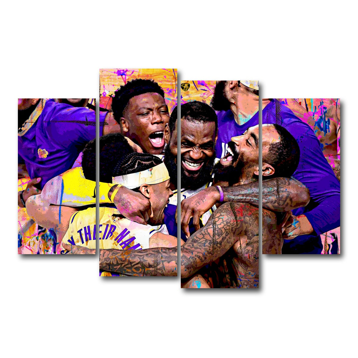 AUTO-MOCKUP WHITE | LA Celebration | 4 Piece | Gallery Wrap Canvas | group=4_short