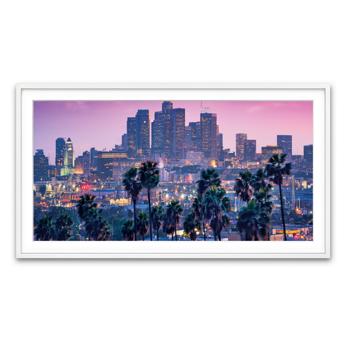 Framed Print 2x1 White