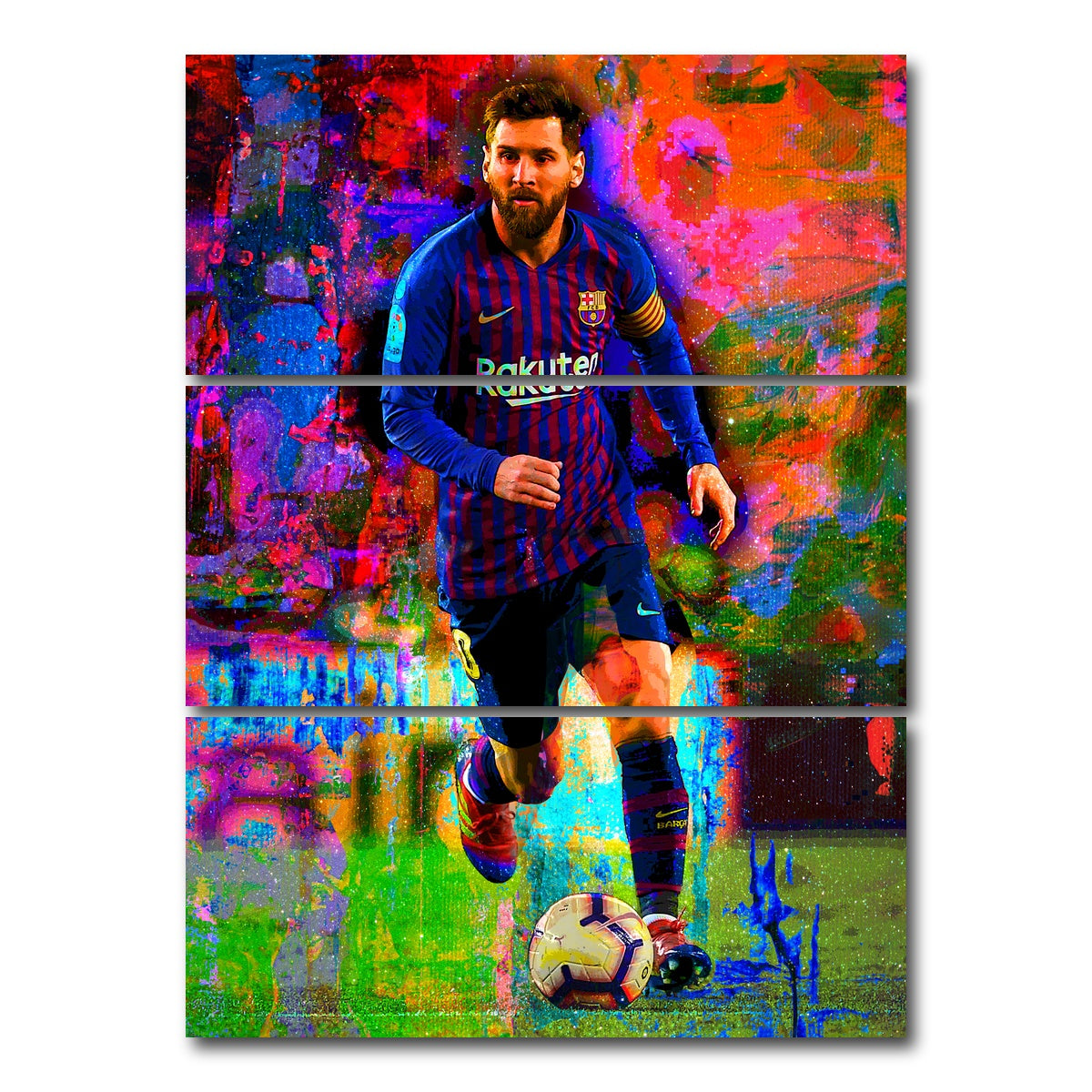 AUTO-MOCKUP WHITE | La Pulga | 3 Piece | Gallery Wrap Canvas | group=8x18_stacked