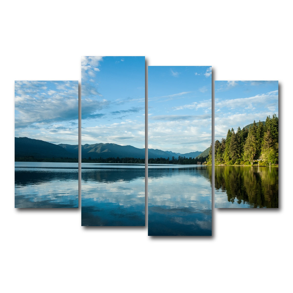AUTO-MOCKUP WHITE | Lake Quinault | 4 Piece | Gallery Wrap Canvas | group=4_short