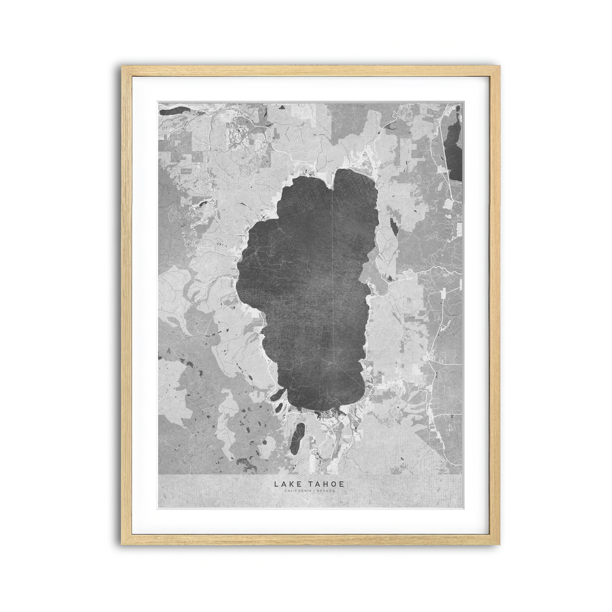 Lake Tahoe Map 2 Wall Art