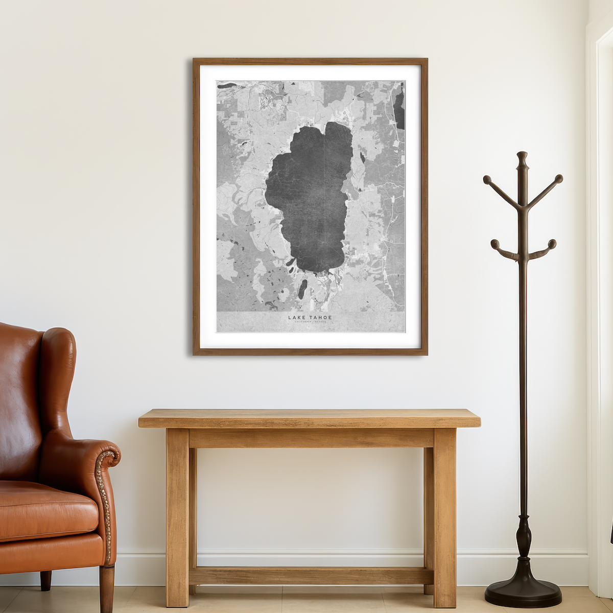 Lake Tahoe Map 2 Wall Art