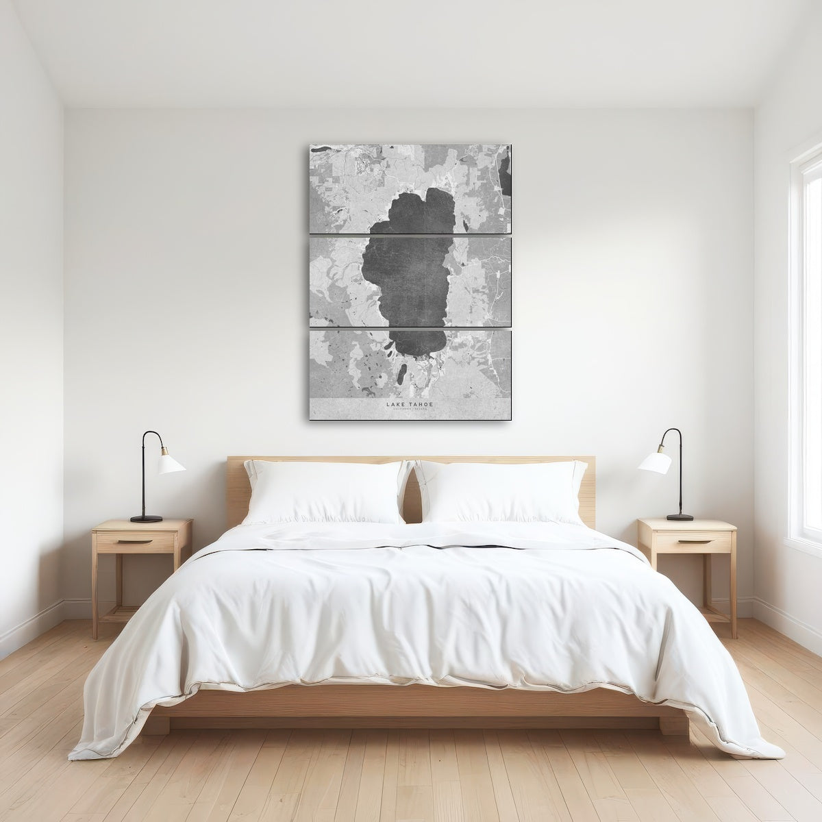 Lake Tahoe Map 2 Wall Art