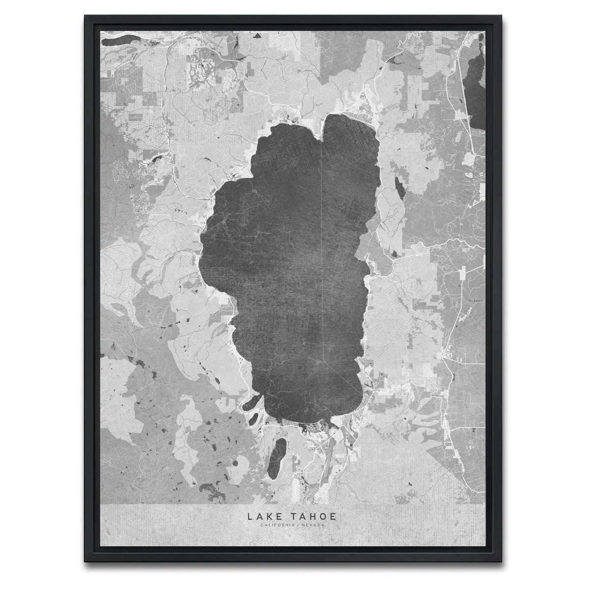 Lake Tahoe Map 2 Wall Art