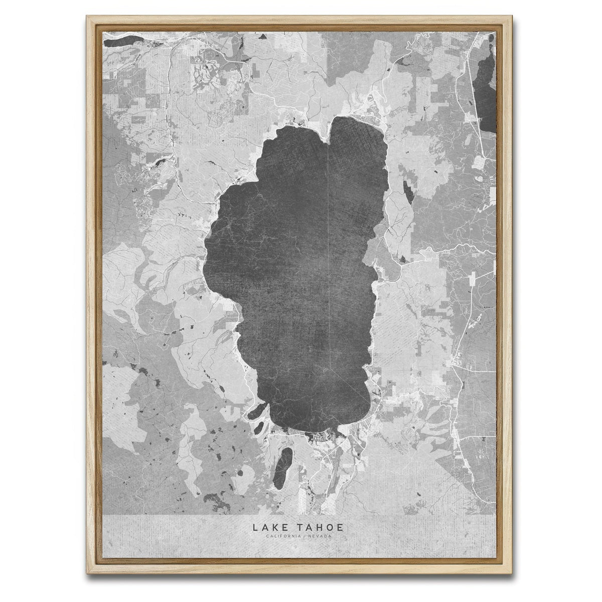 Lake Tahoe Map 2 Wall Art