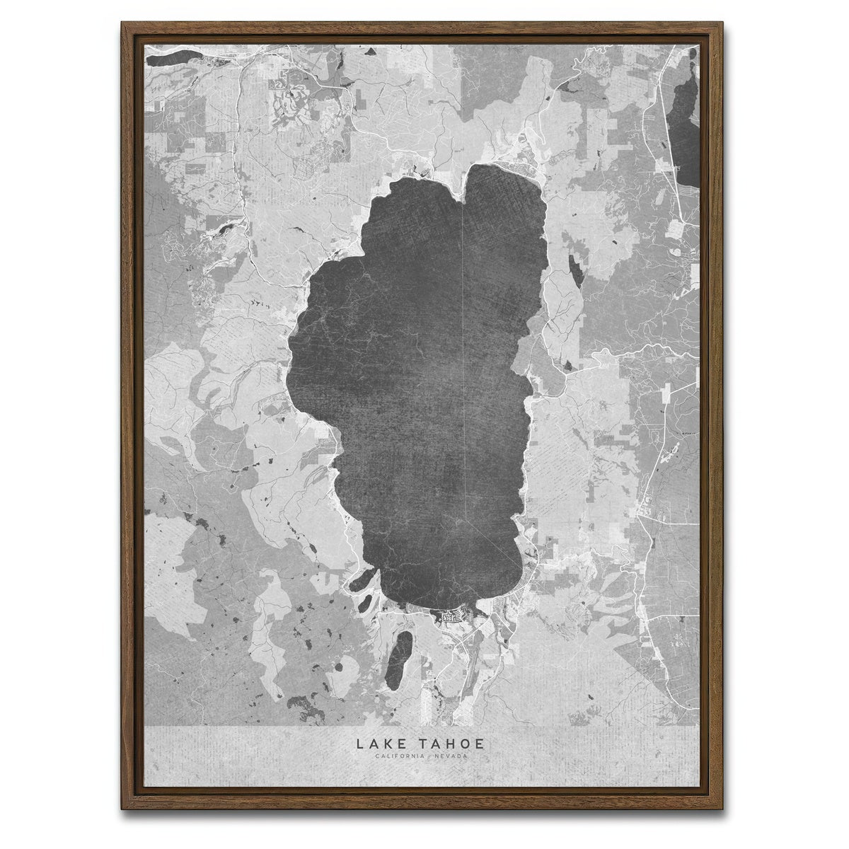 Lake Tahoe Map 2 Wall Art