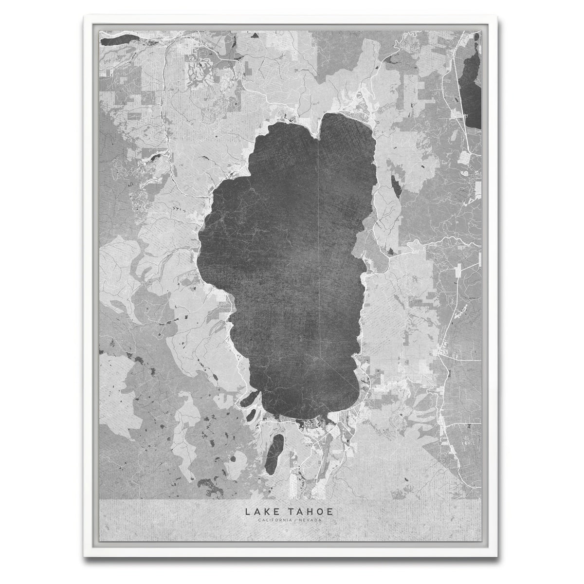 Lake Tahoe Map 2 Wall Art