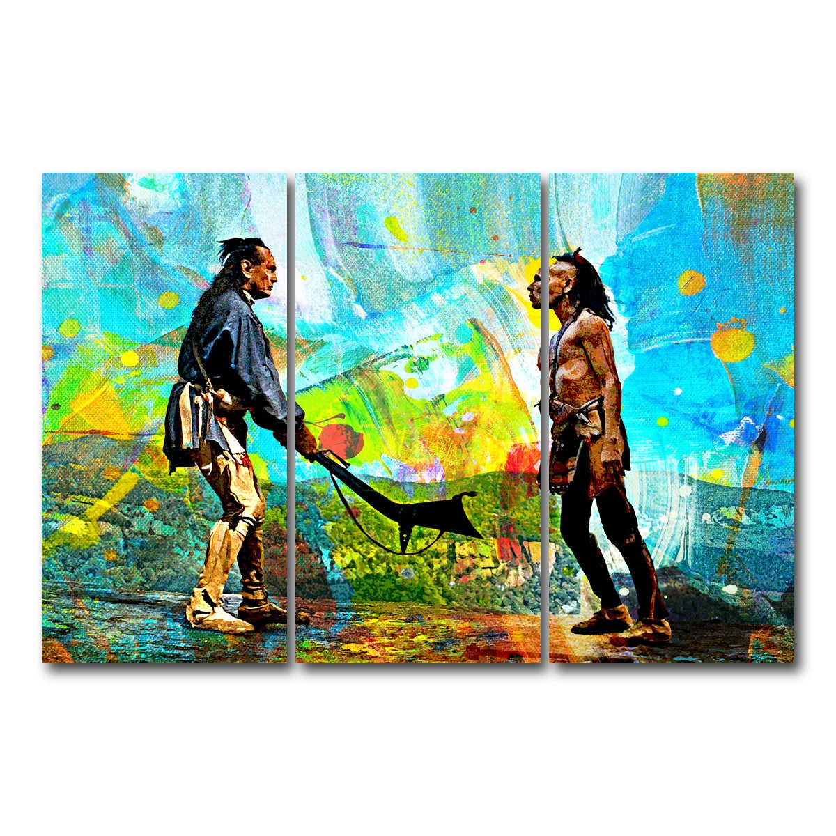 AUTO-MOCKUP WHITE | Last of the Mohicans Brushed | 3 Piece | Gallery Wrap Canvas | group=12x24
