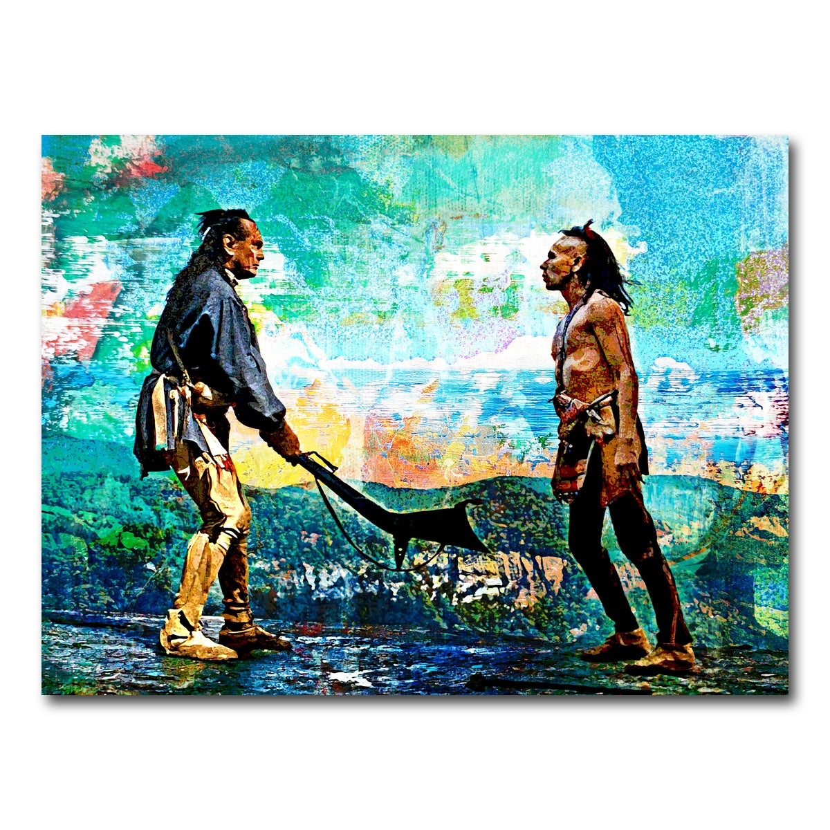 AUTO-MOCKUP WHITE | Last of the Mohicans Vintage Blues | 1 Piece | Gallery Wrap Canvas | group=4x3