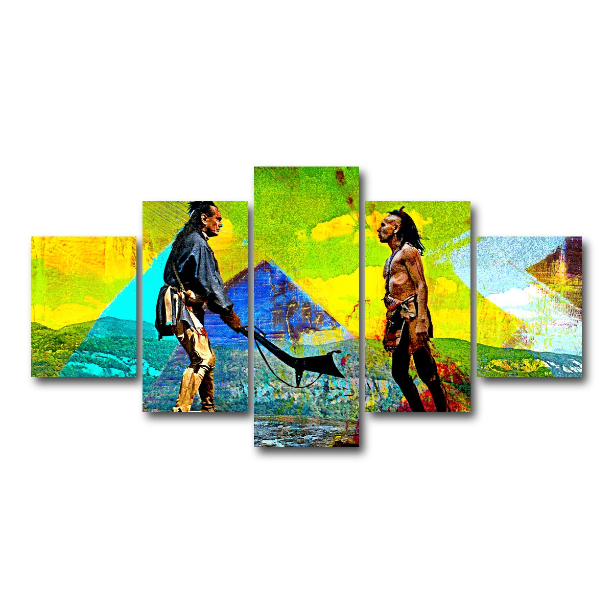 AUTO-MOCKUP WHITE | Last of the Mohicans Yellow Blend | 5 Piece | Gallery Wrap Canvas | group=5_short