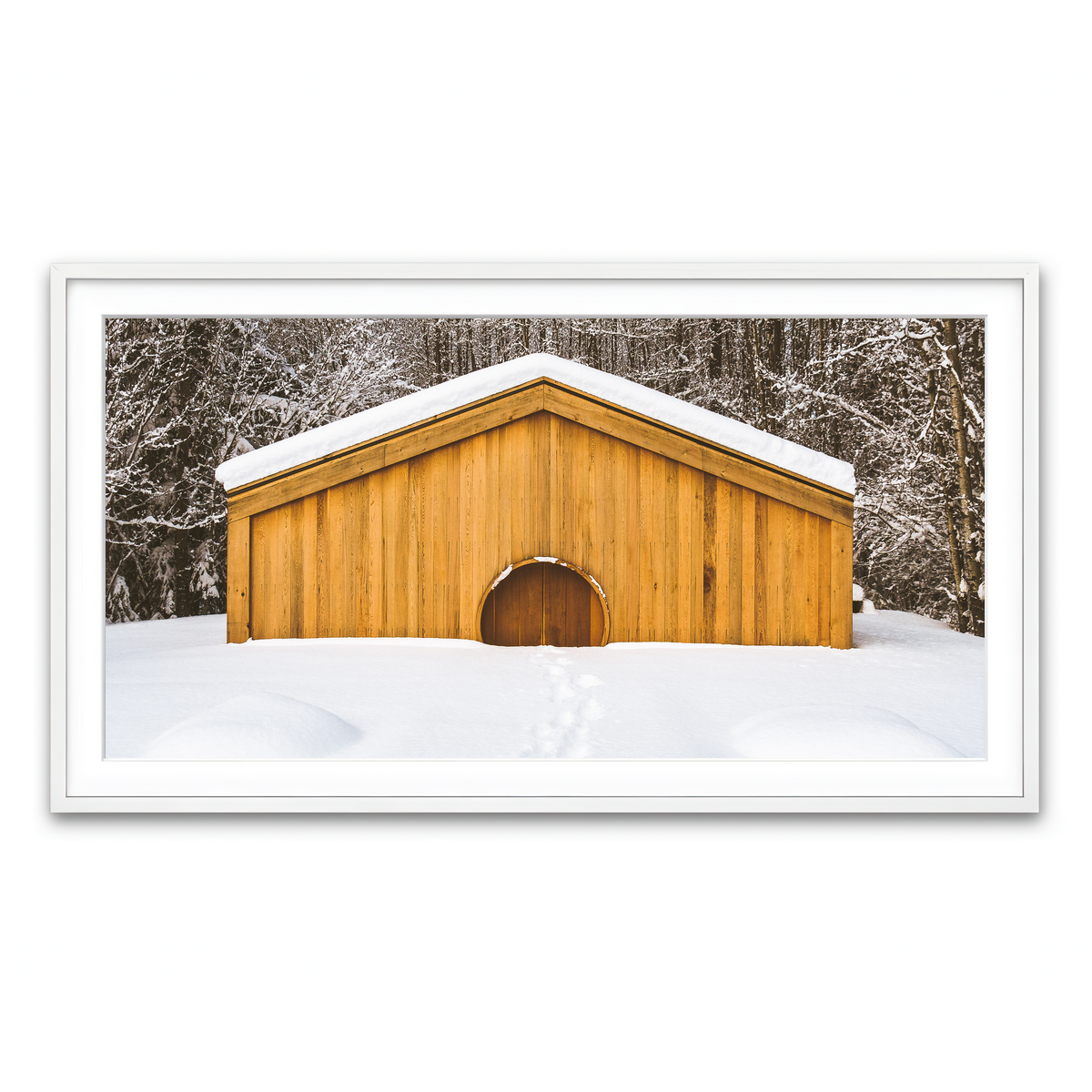 Framed Print 2x1 White