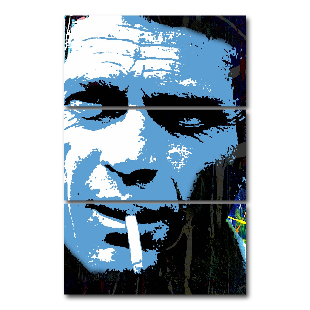 AUTO-MOCKUP WHITE | Le Mans Mcqueen | 3 Piece | Gallery Wrap Canvas | group=12x24_stacked