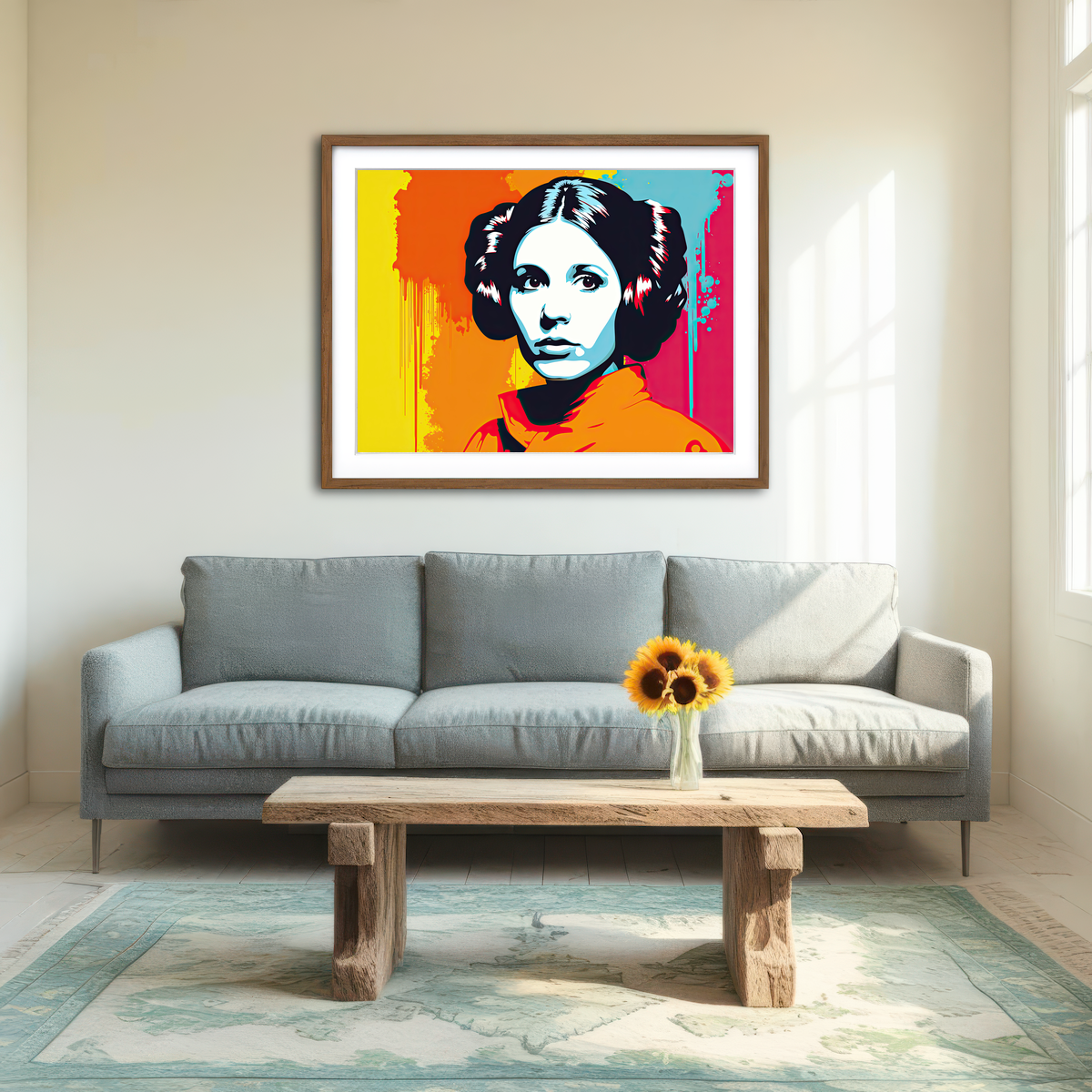 AUTO-MOCKUP ROOM | Leia Warhol Style Wall Art