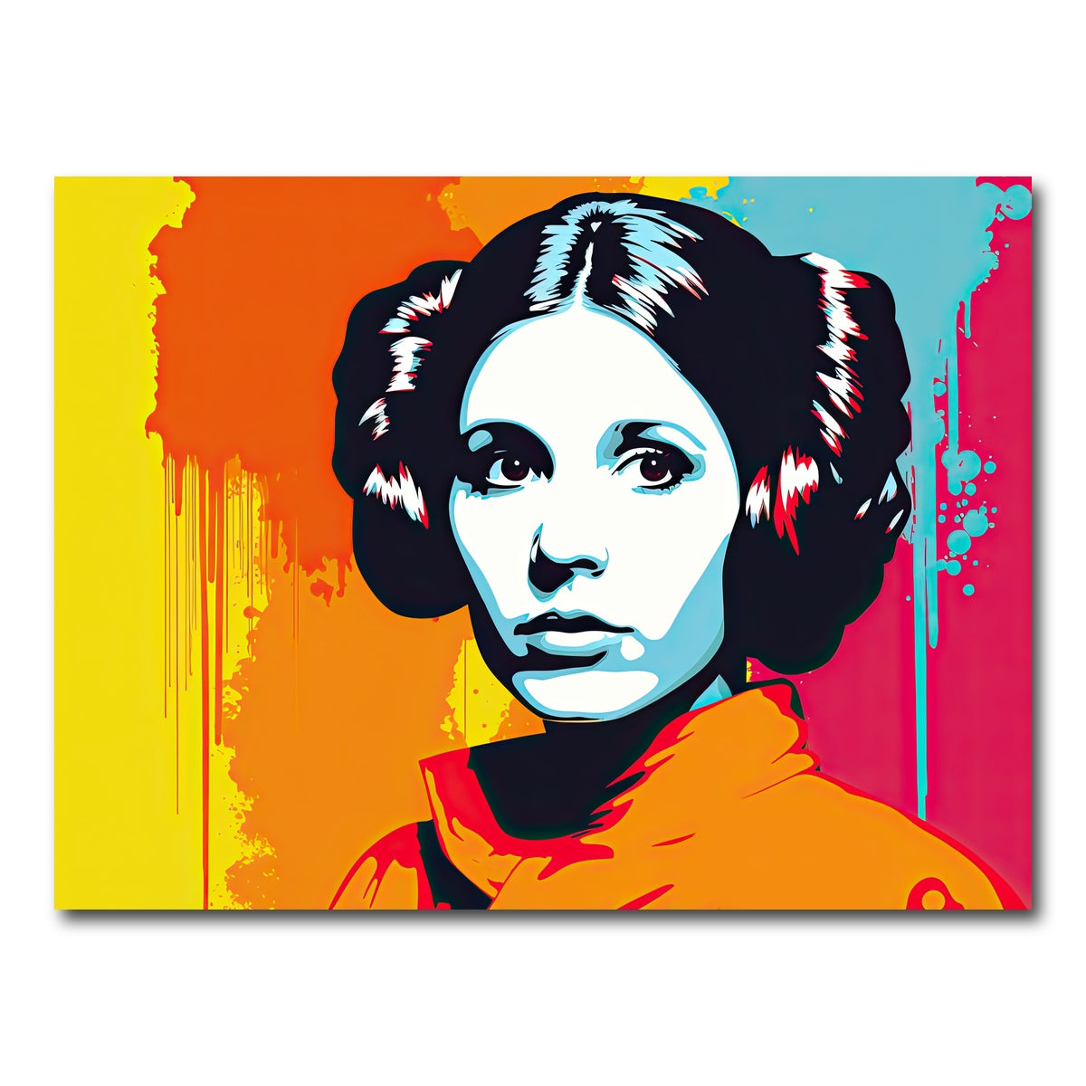 AUTO-MOCKUP WHITE | Leia Warhol style | 1 Piece | Gallery Wrap Canvas | group=4x3