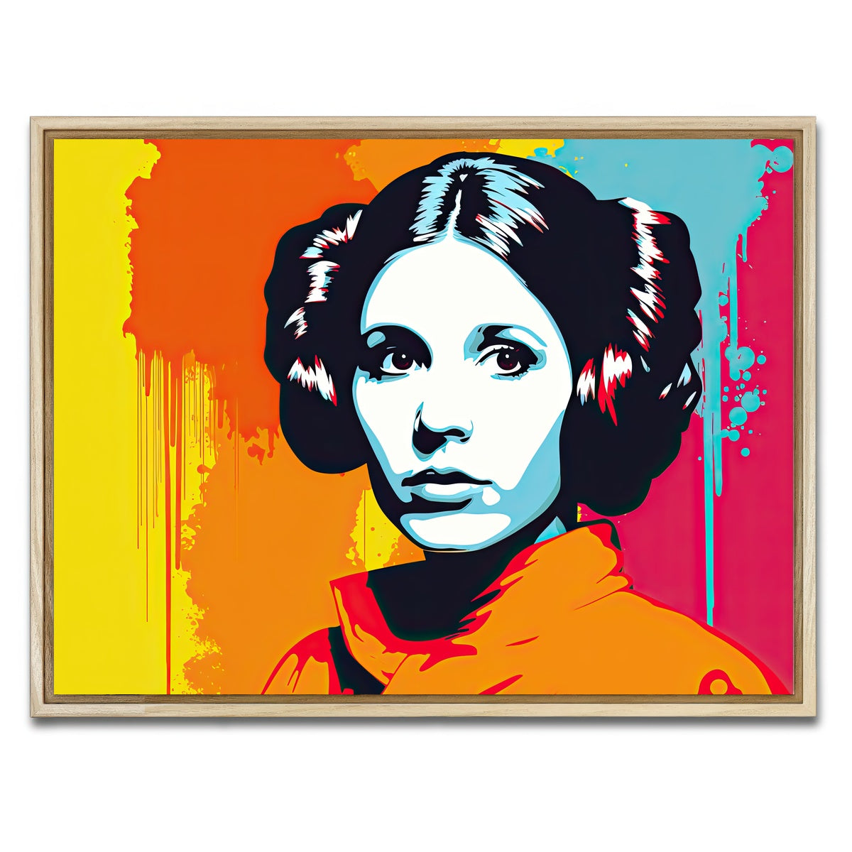AUTO-MOCKUP WHITE | Leia Warhol style | 1 Piece | Natural Framed Canvas | group=4x3