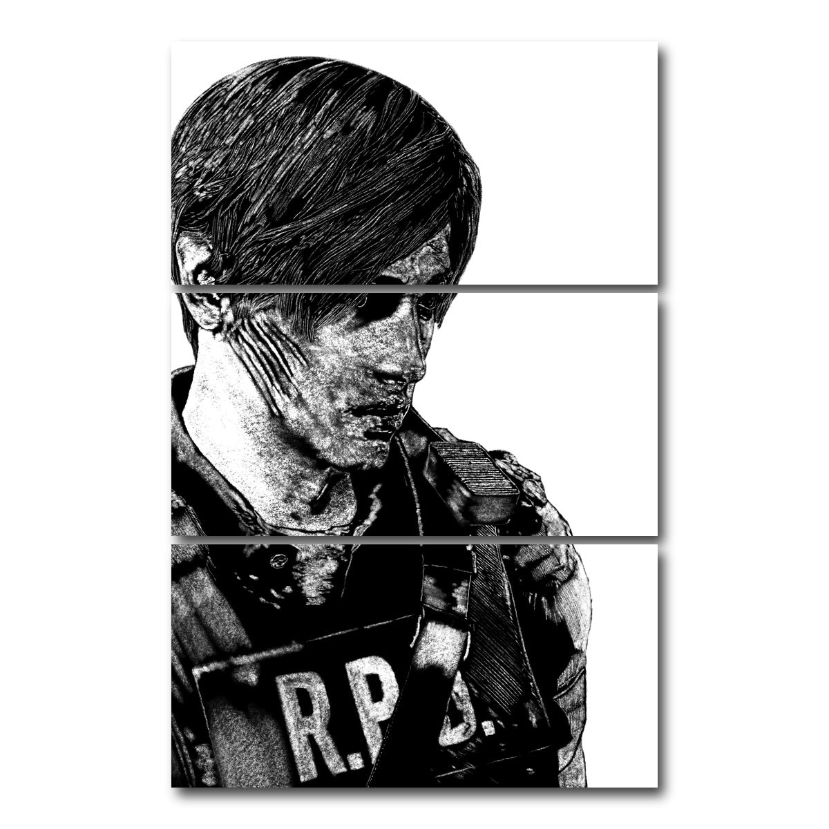 AUTO-MOCKUP WHITE | Leon | 3 Piece | Gallery Wrap Canvas | group=12x24_stacked