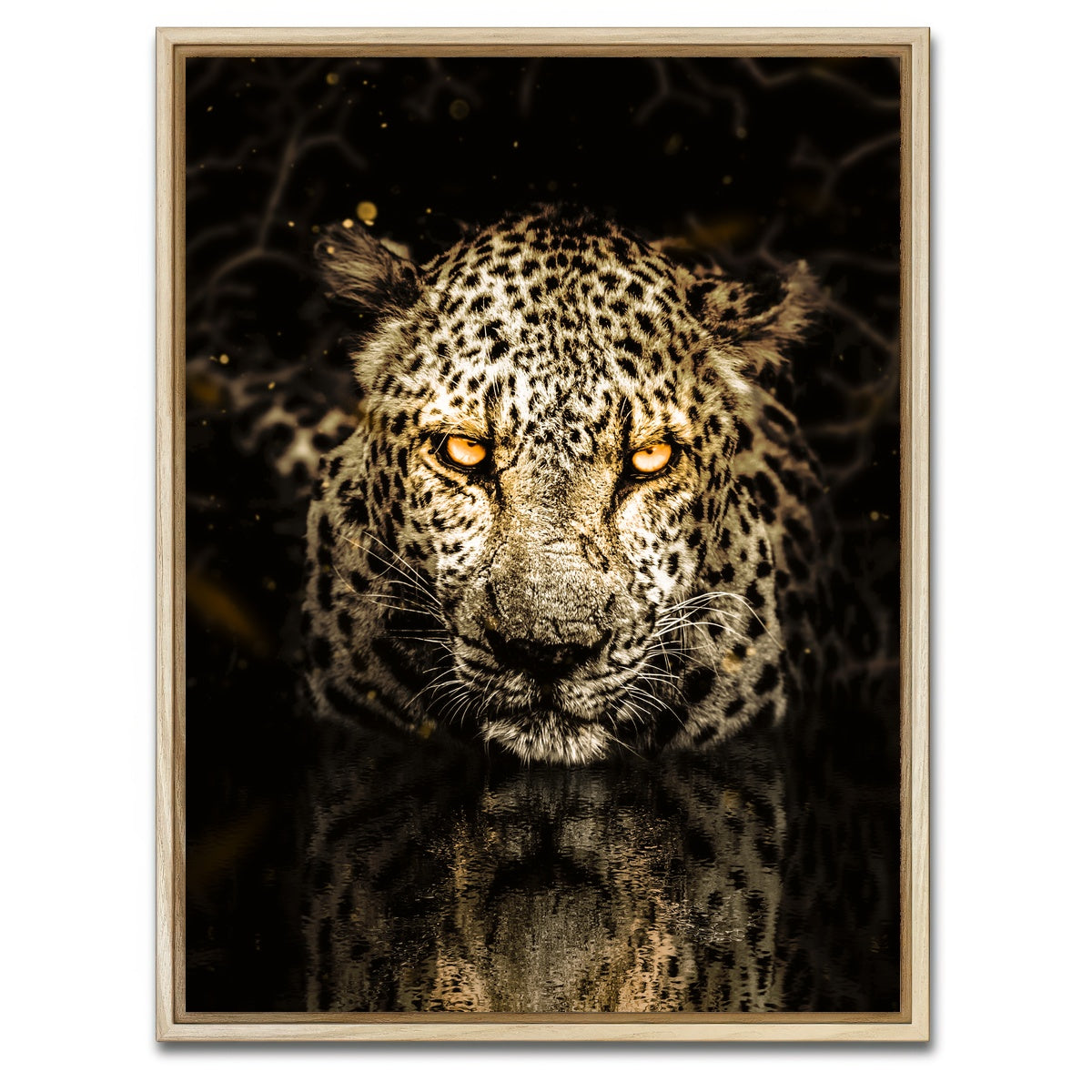AUTO-MOCKUP WHITE | Leopard | 1 Piece | Natural Framed Canvas | group=3x4