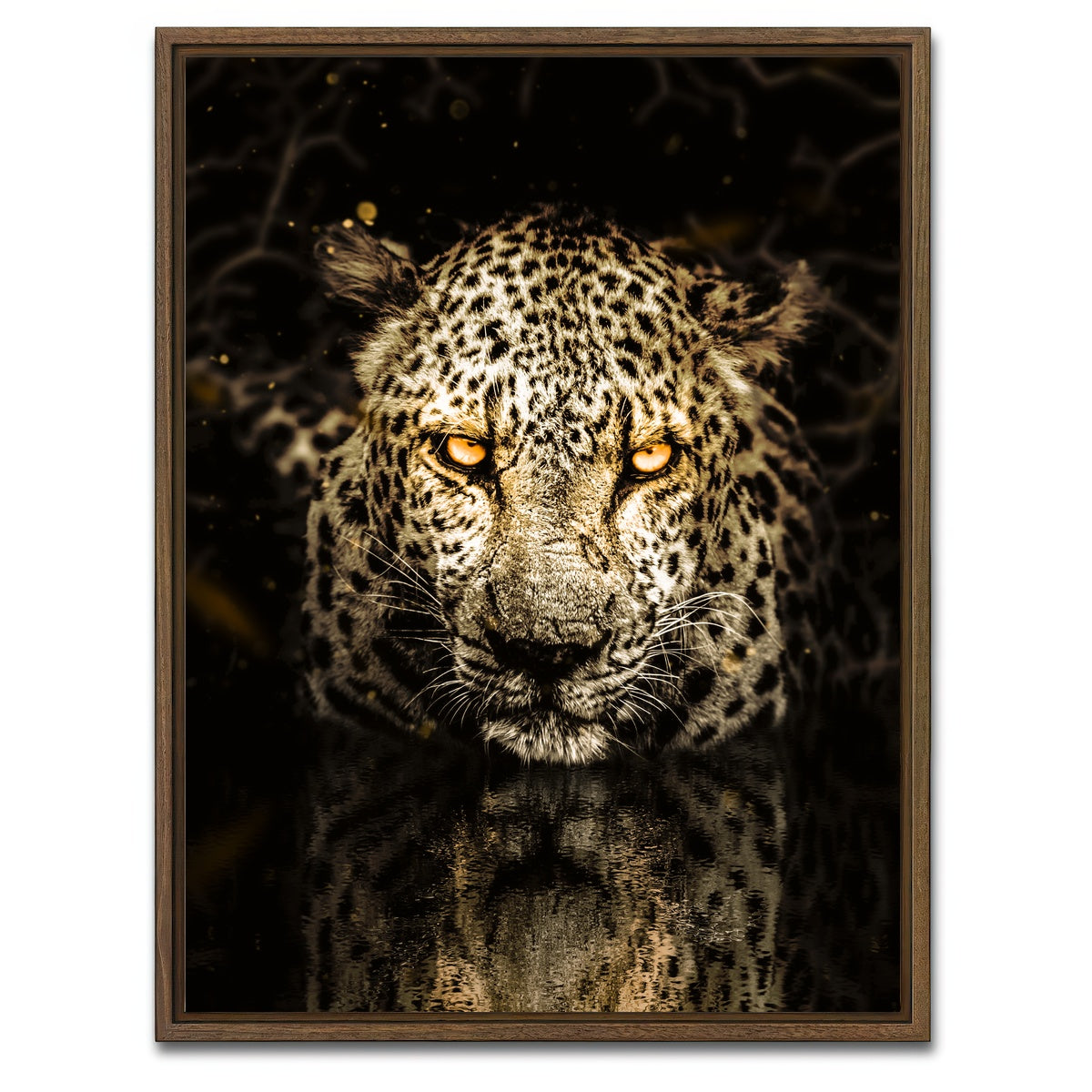 AUTO-MOCKUP WHITE | Leopard | 1 Piece | Walnut Framed Canvas | group=3x4