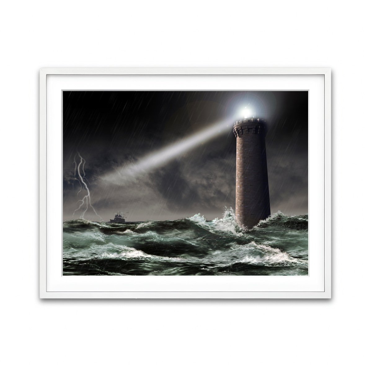 Framed Print 4x3 White