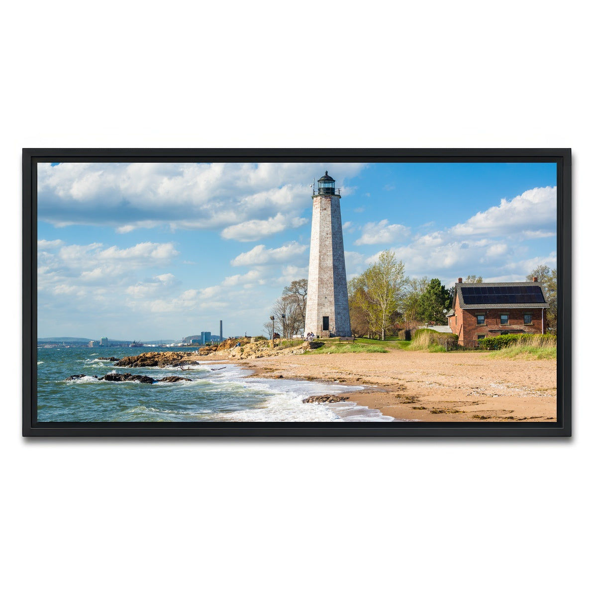 AUTO-MOCKUP WHITE | Lighthouse Point Park | 1 Piece | Black Framed Canvas | group=2x1