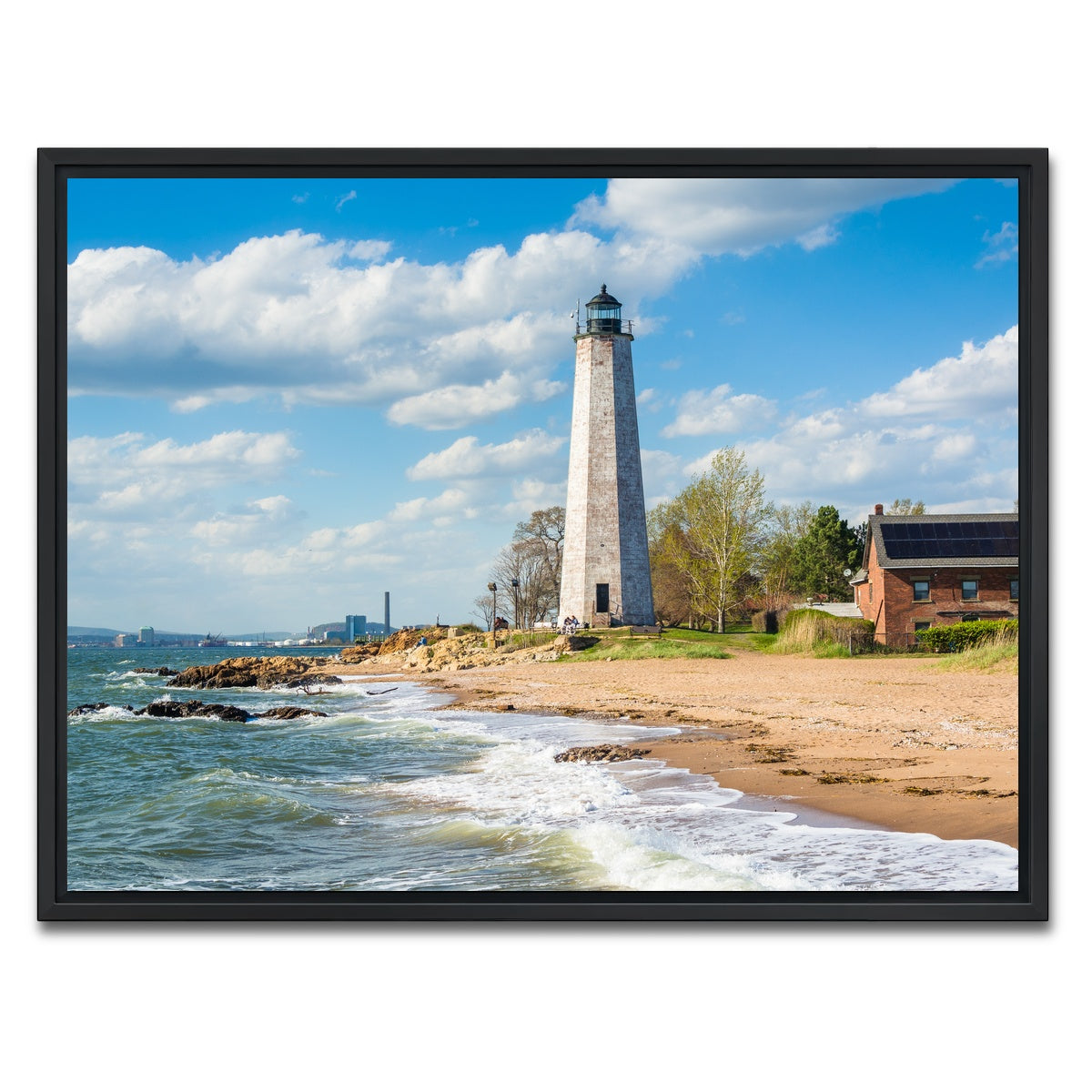 AUTO-MOCKUP WHITE | Lighthouse Point Park | 1 Piece | Black Framed Canvas | group=4x3