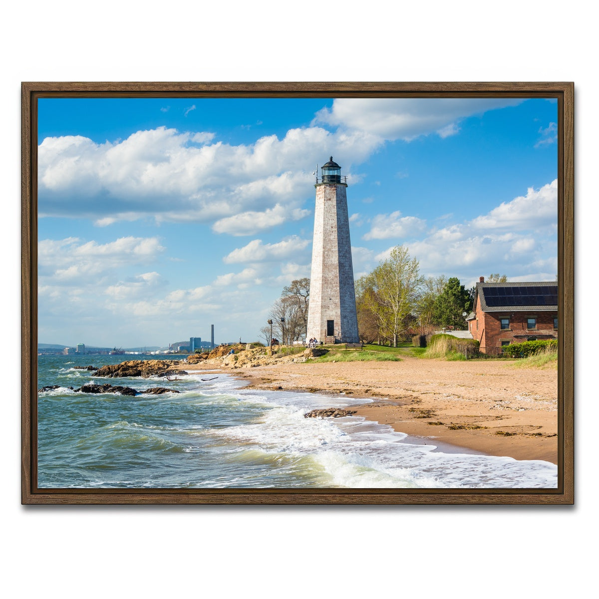 AUTO-MOCKUP WHITE | Lighthouse Point Park | 1 Piece | Walnut Framed Canvas | group=4x3