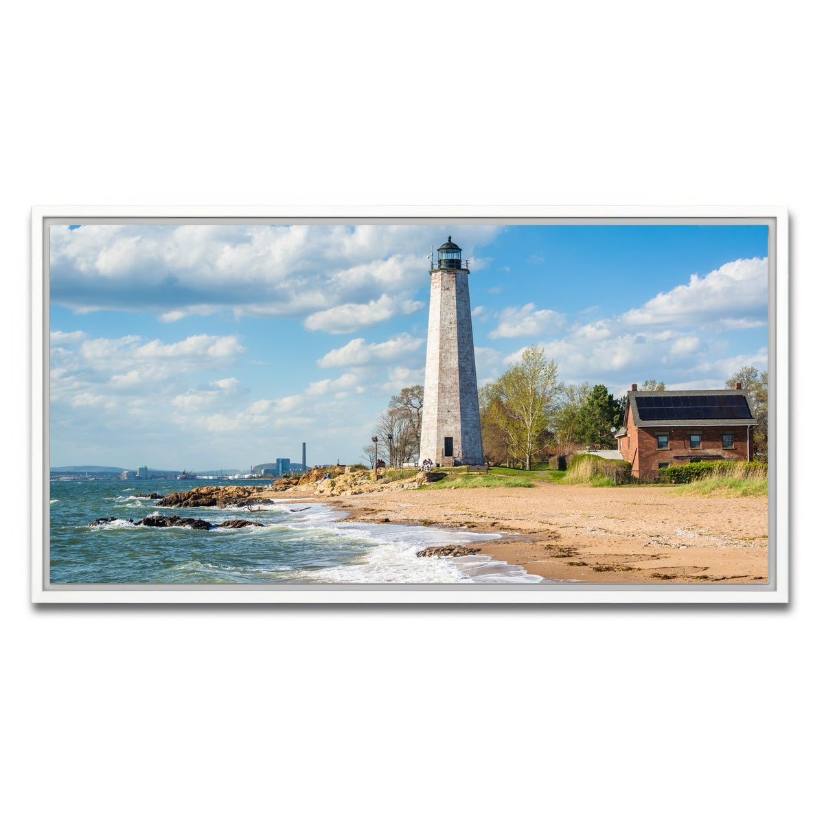 AUTO-MOCKUP WHITE | Lighthouse Point Park | 1 Piece | White Framed Canvas | group=2x1