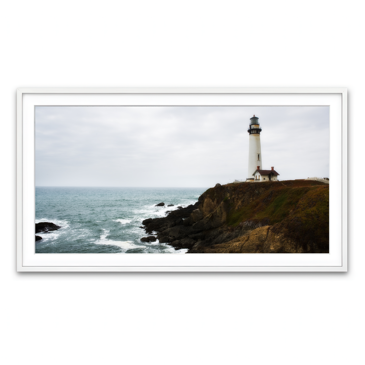 Framed Print 2x1 White