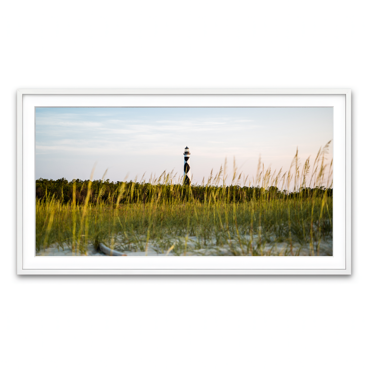 Framed Print 2x1 White