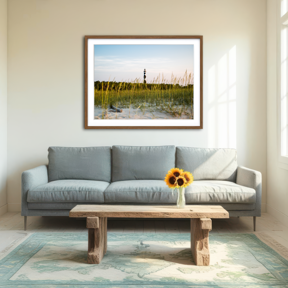 AUTO-MOCKUP ROOM | Lighthouse At Dawn Wall Art