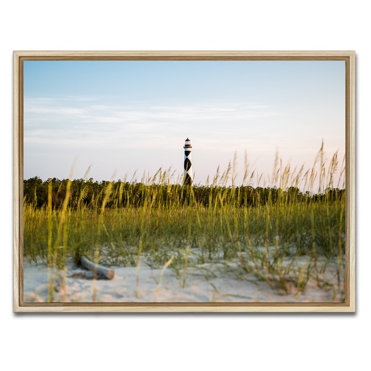 AUTO-MOCKUP WHITE | Lighthouse at Dawn | 1 Piece | Natural Framed Canvas | group=4x3