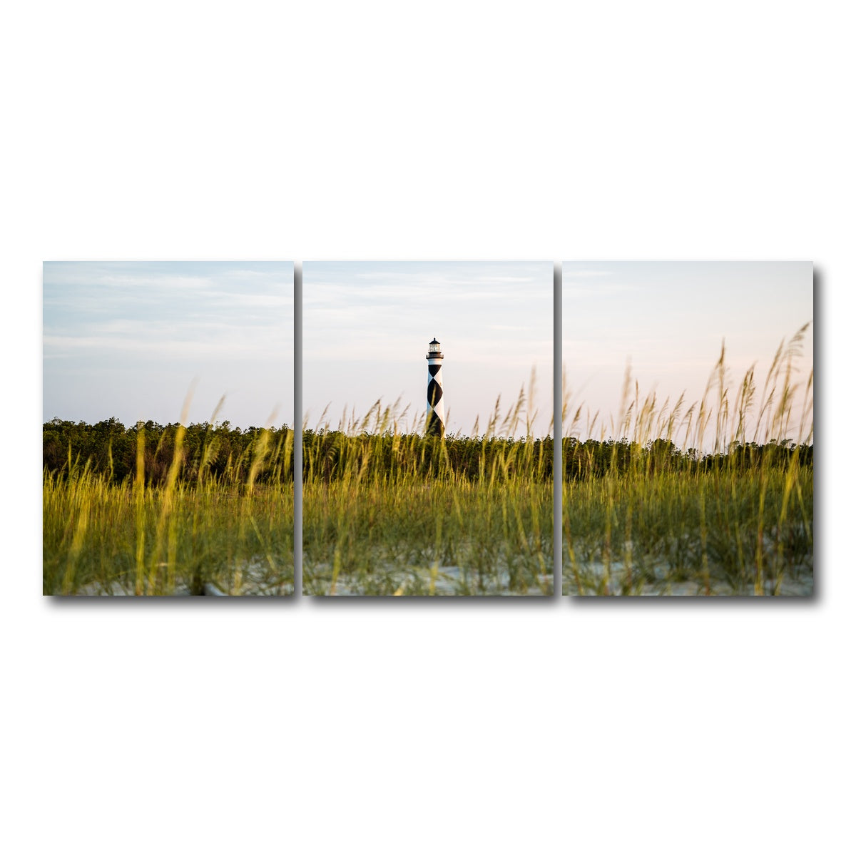 AUTO-MOCKUP WHITE | Lighthouse at Dawn | 3 Piece | Gallery Wrap Canvas | group=18x24