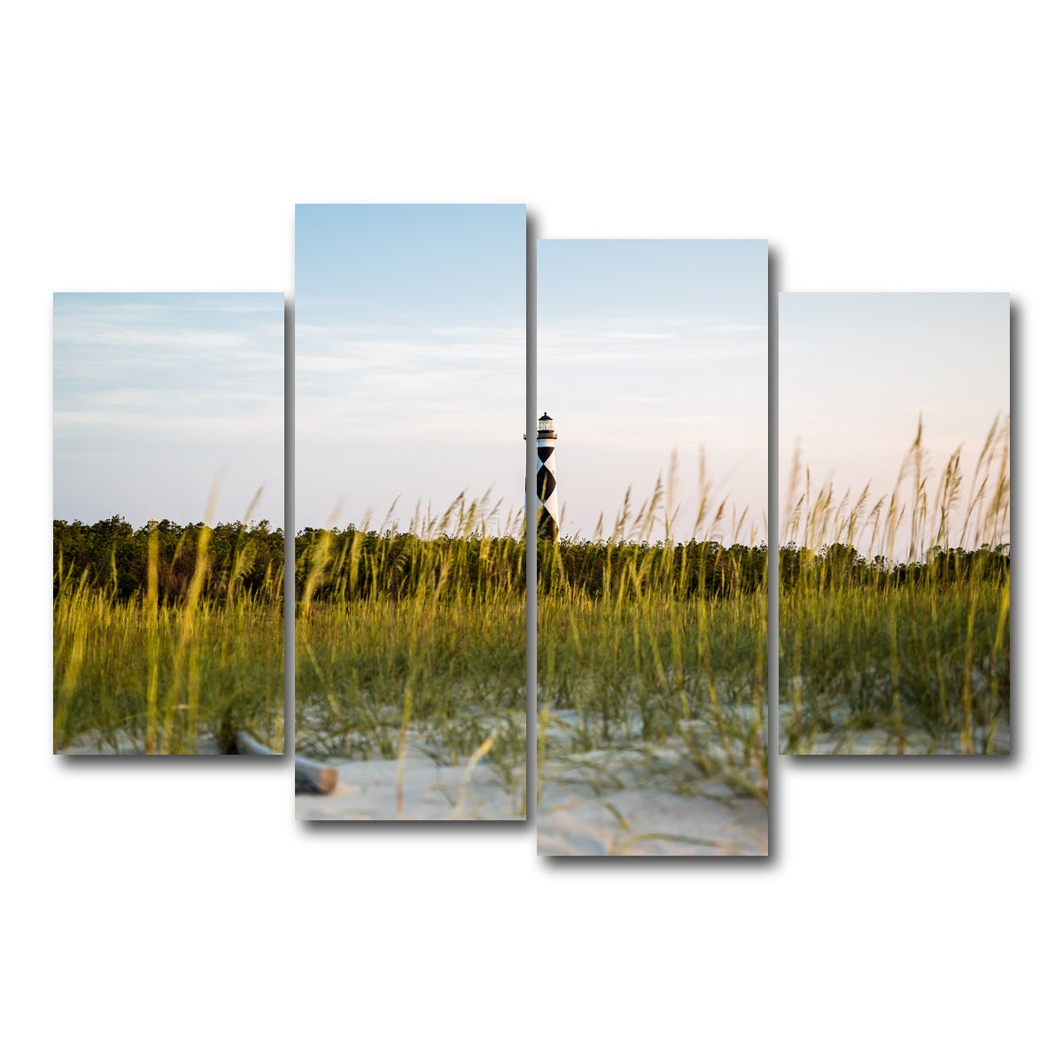 AUTO-MOCKUP WHITE | Lighthouse at Dawn | 4 Piece | Gallery Wrap Canvas | group=4_short