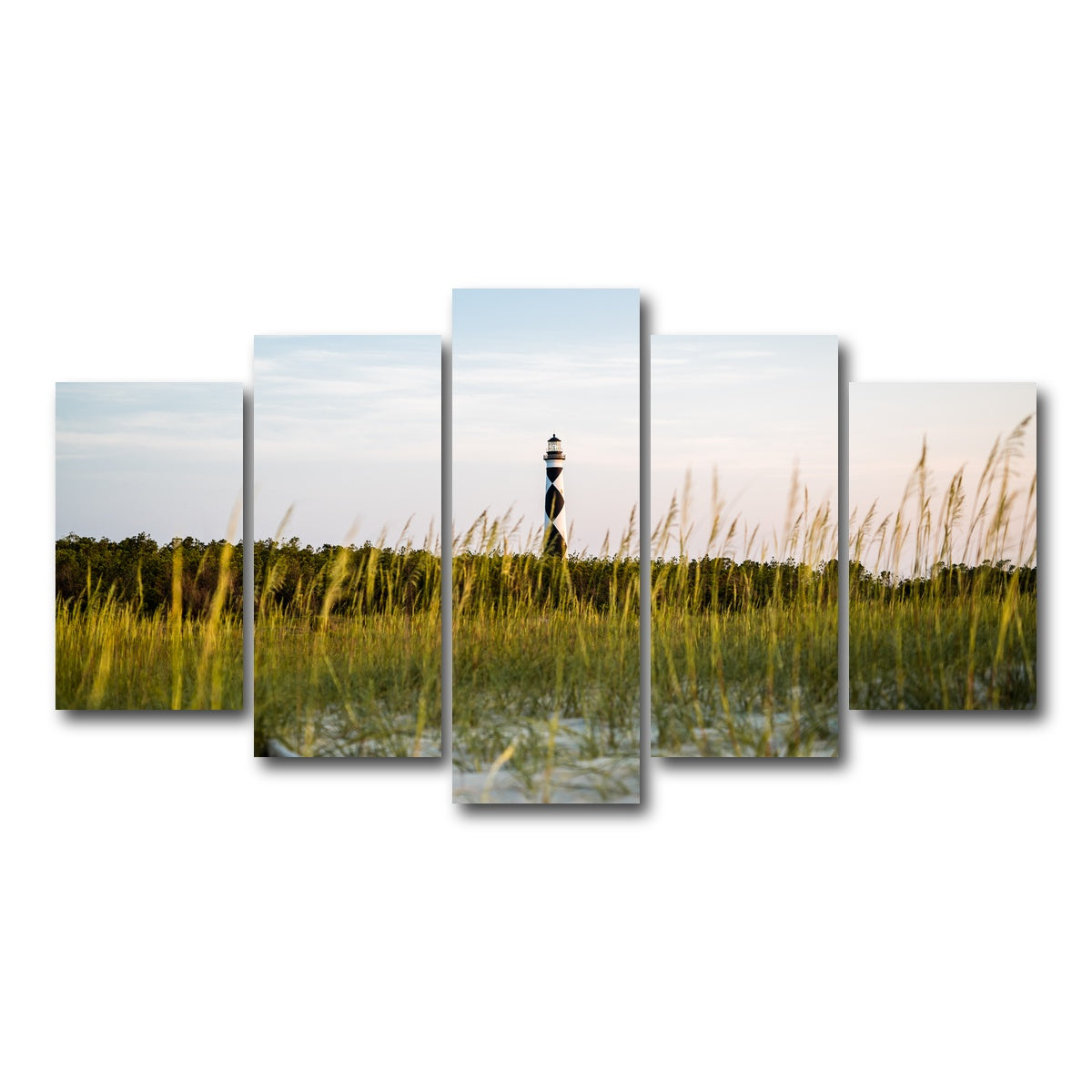 AUTO-MOCKUP WHITE | Lighthouse at Dawn | 5 Piece | Gallery Wrap Canvas | group=5_normal