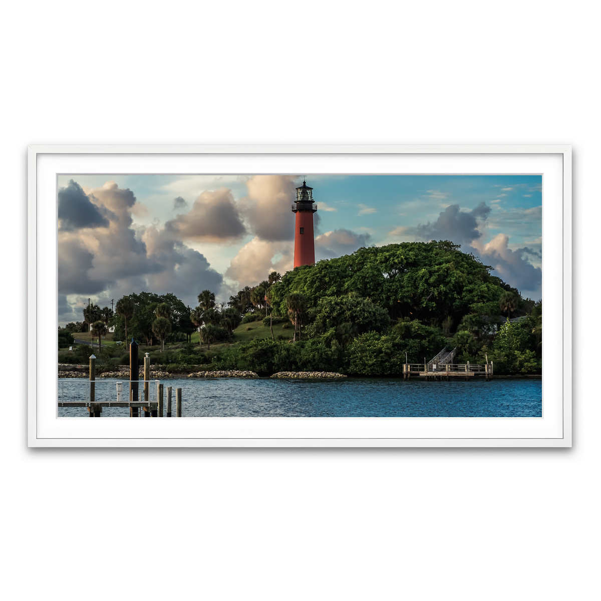 Framed Print 2x1 White