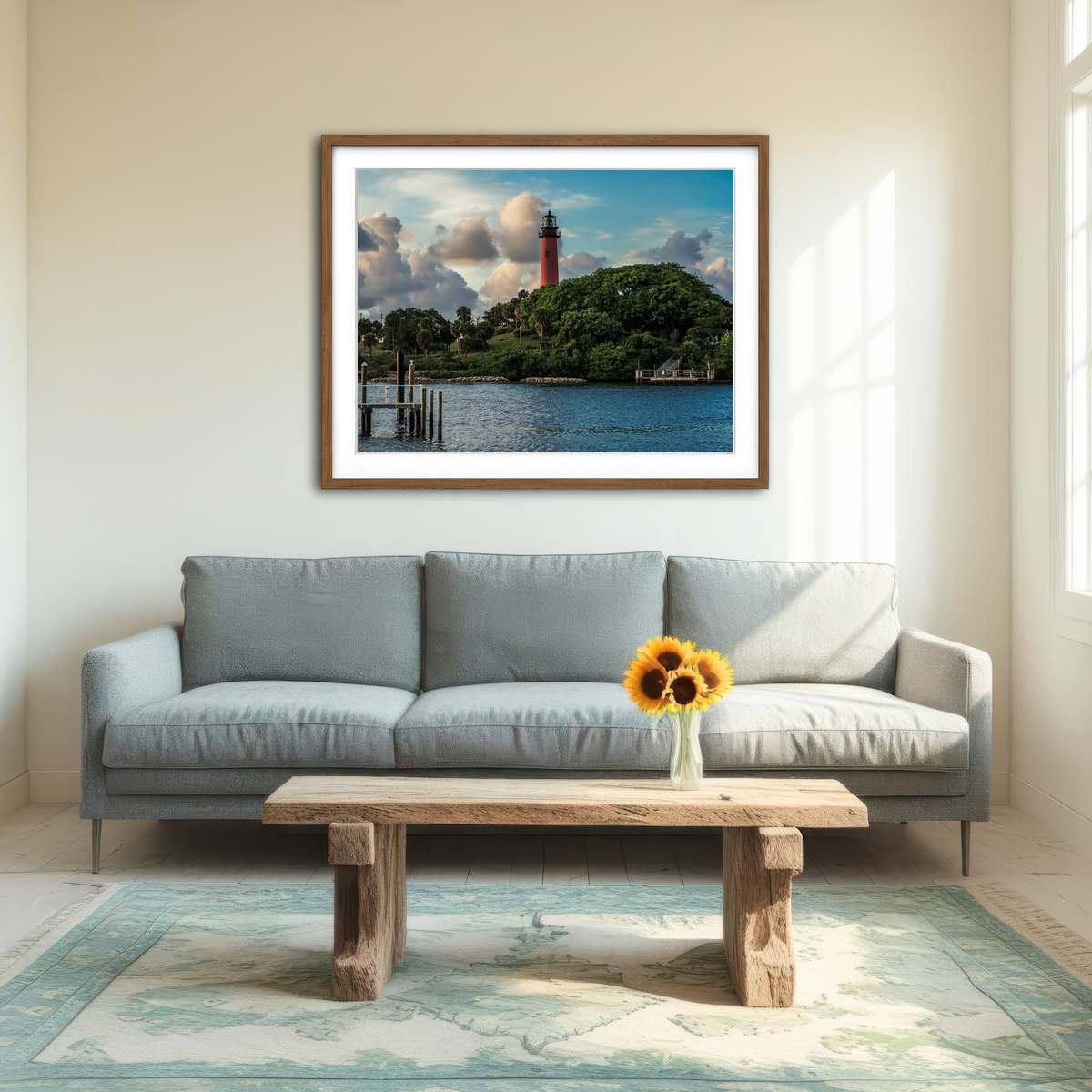 AUTO-MOCKUP ROOM | Lighthouse in Jupiter Florida Wall Art