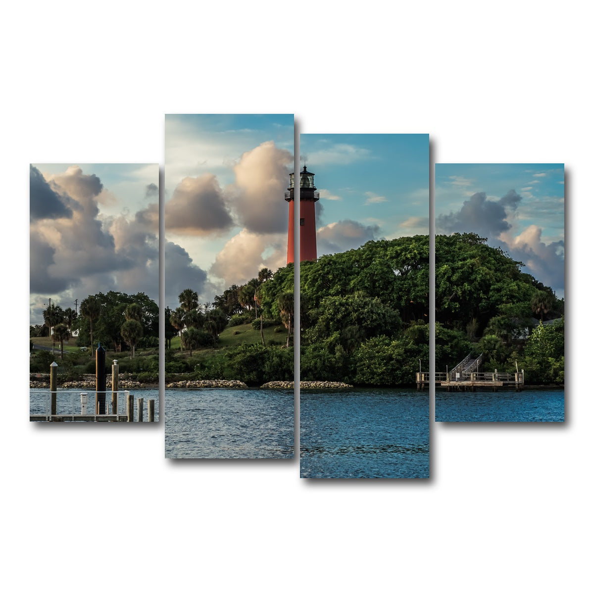 AUTO-MOCKUP WHITE | Lighthouse in Jupiter Florida | 4 Piece | Gallery Wrap Canvas | group=4_short