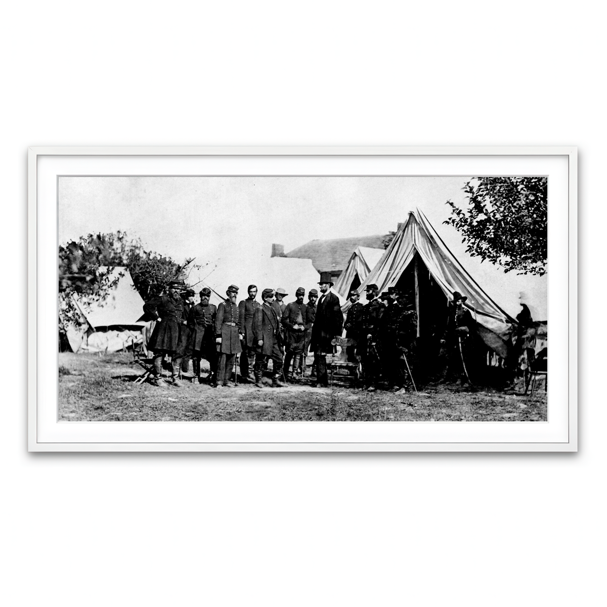 Framed Print 2x1 White