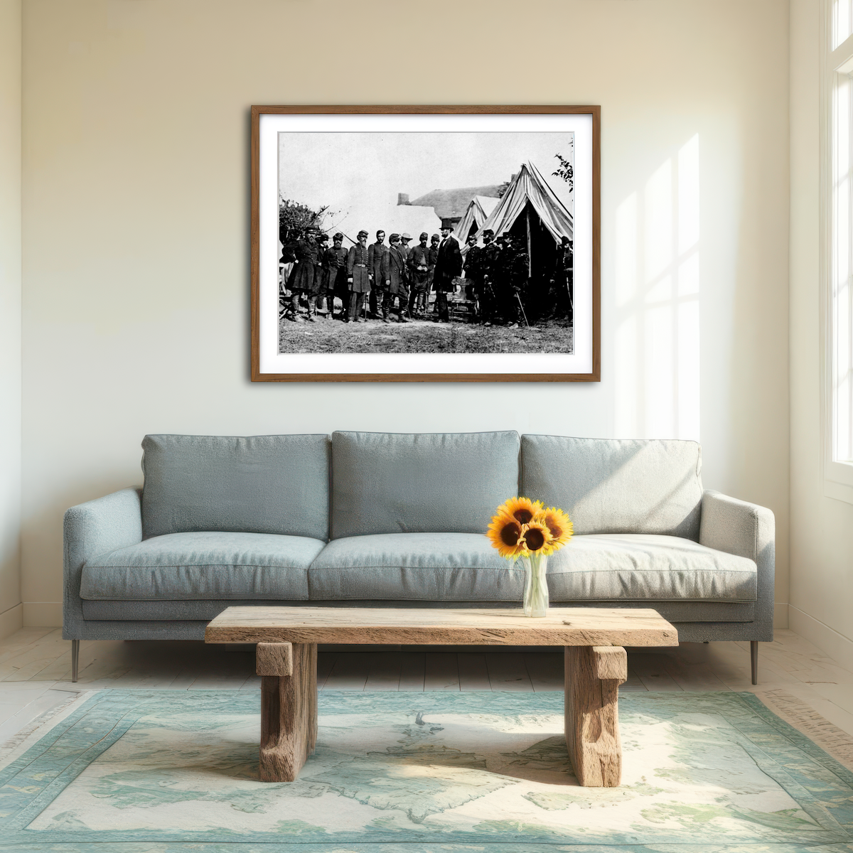 AUTO-MOCKUP ROOM | Lincoln Civil War Wall Art